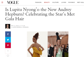 Illustration for article titled Lupita Nyong’o Claps Back at Vogue, Sets the Record Straight About Met Gala Hair Inspiration